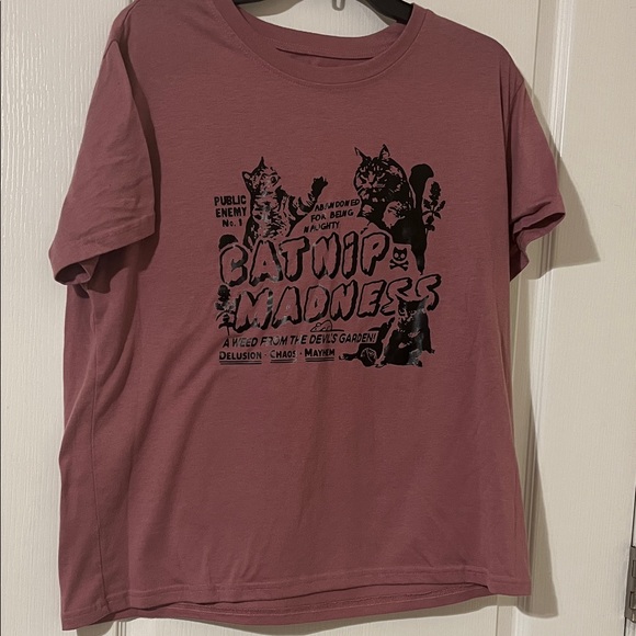 SHEIN Tops - Catnip Madness Cat Tshirt